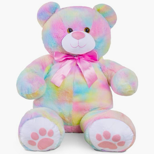 35in multicolor plush teddy - 35in,