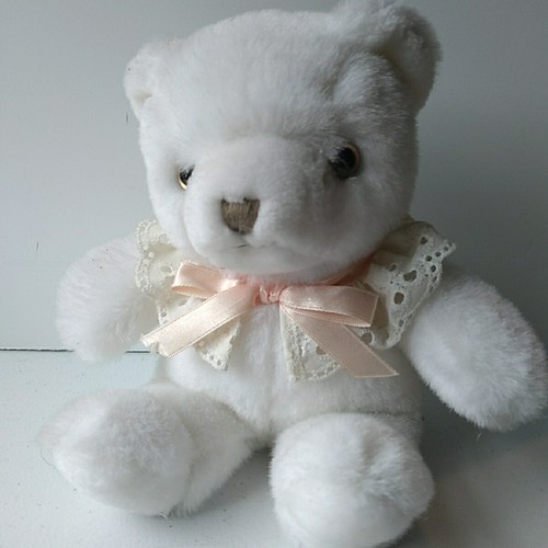 Vintage avon white teddy - teddy, bear
