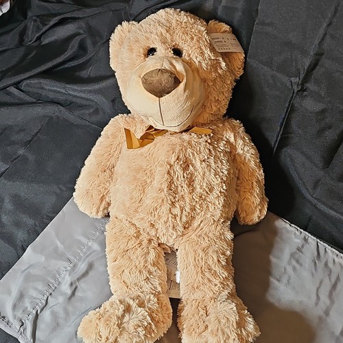 Beige plush teddy - plush, stuffed