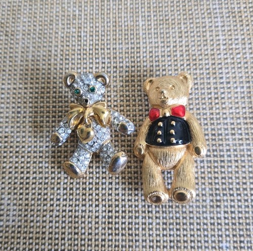 Vtg teddy bear brooch pin - teddy,