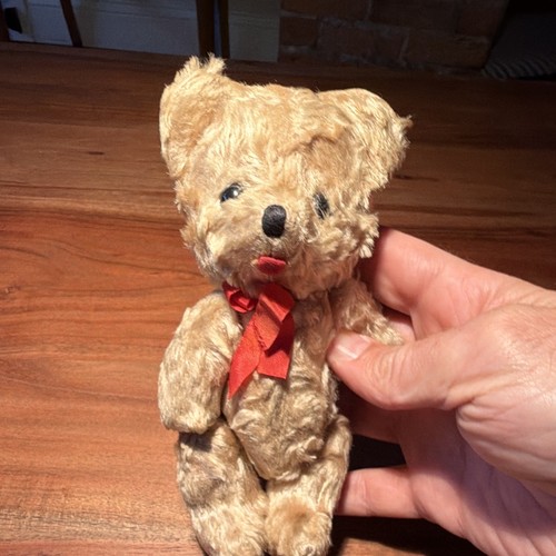 Vintage beige plush teddy bear - vintage,