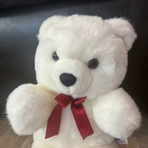 Vintage plush white teddy - vintage, a&a