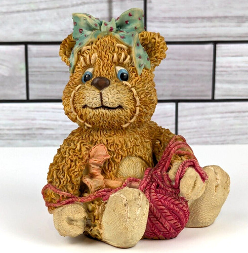 Teddy bear resin figurine ball - teddy,