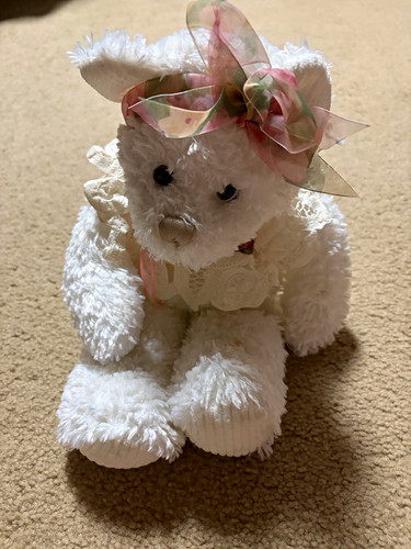First main white teddy - white, bear