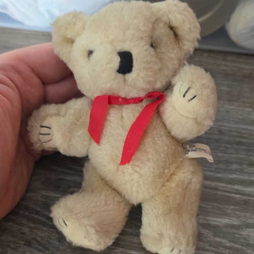 Beige plush teddy bear - beige,
