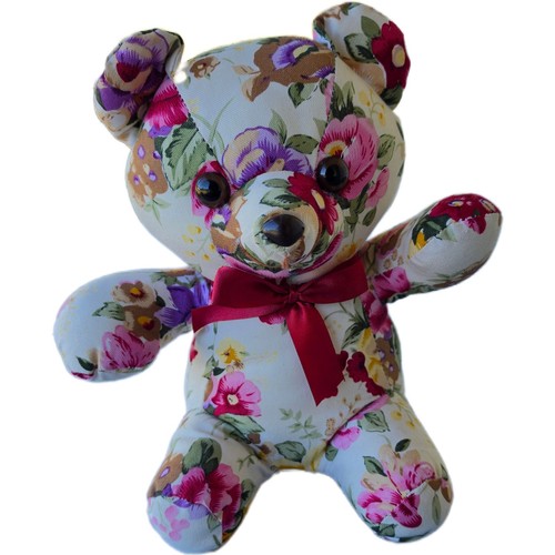 Floral multicolor plush teddy - floral,