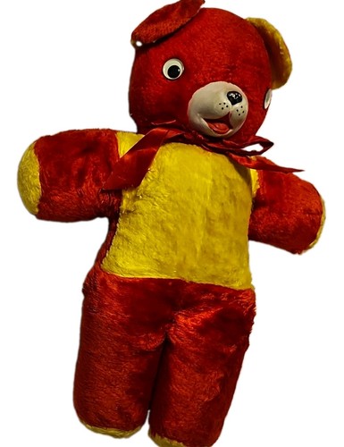Red yellow stuffed - stuffed, teddy
