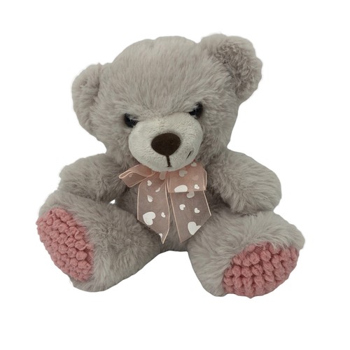Valentine grey teddy bear - valentine,