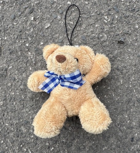 Soft teddy bear keyring - teddy,
