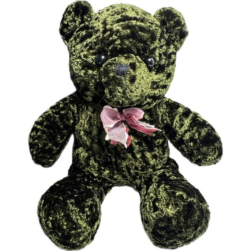 Vintage green velvet - green, teddy