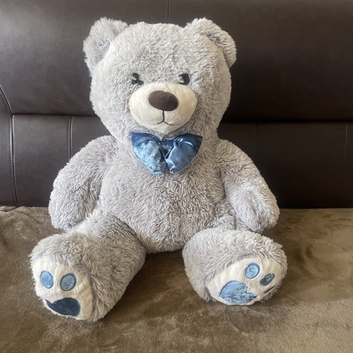 Gray soft teddy bear - soft,