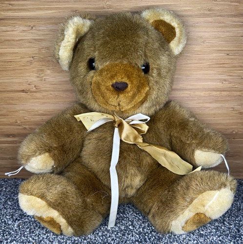 Brown plush teddy bear - brown,