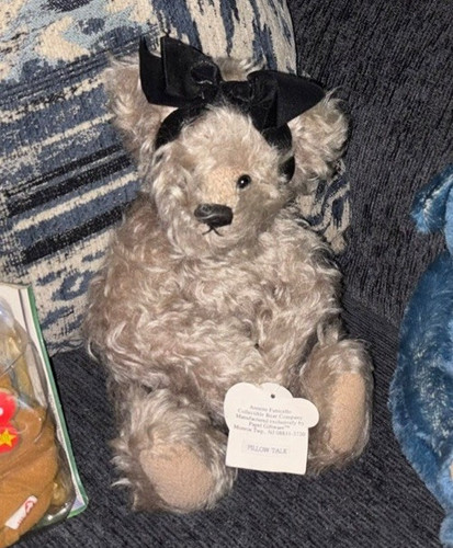 Vintage gray plush teddy - vintage,