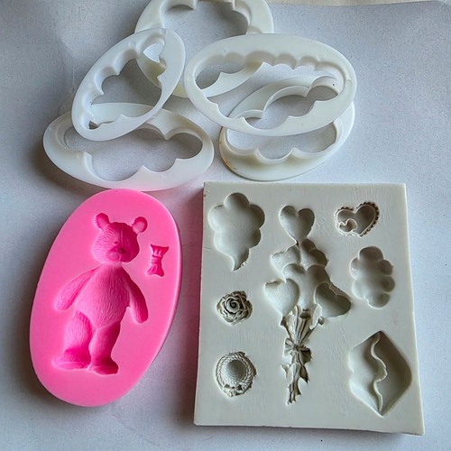 Teddy bear with bow silicone - teddy,