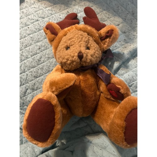 Holiday teddy bear reindeer - bear,
