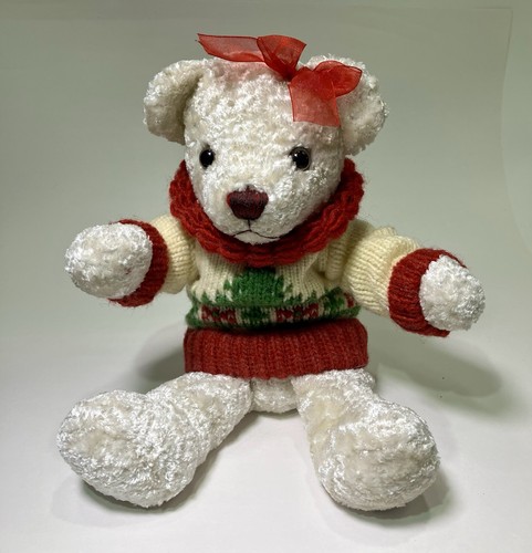 Skm 8in white teddy bear - 8in,