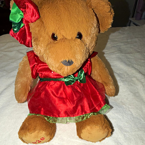 Brown plush teddy - brown, stuffed