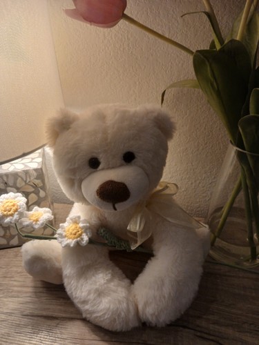 White plush teddy - plush,