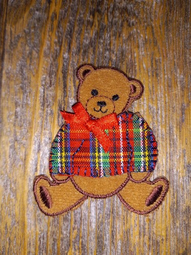 New teddy bear patch - teddy, wearing