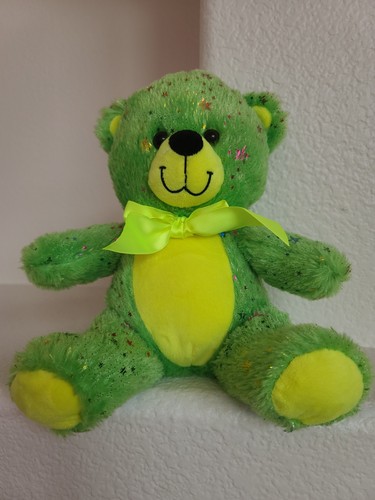 Green glitter star - star, teddy