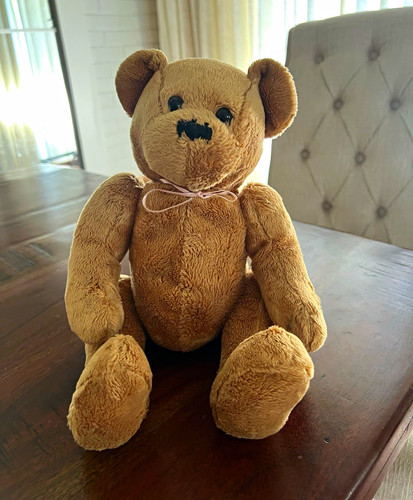 Brown plush teddy bear - bear, stuffed